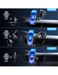 Soporte para Teléfonos en Coche Miracase 3 en 1 Ajustable 2