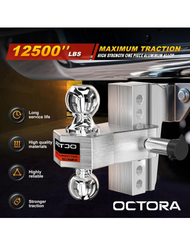 Enganche de Remolque Ajustable Octora 2006 Aluminio 5670 kg
