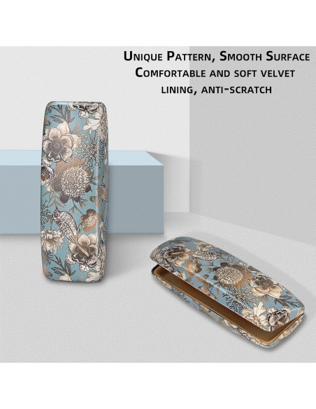 Funda Dura de Cuero PU bvya para Gafas de Lectura Funda Dura de Cuero PU bvya para Gafas de Lectura