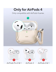 Funda ESR para AirPods 4 (2024) Titanio Desértico MagSafe 2