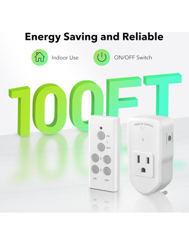 Enchufe Eléctrico Control Remoto BN-LINK 1200W 10A Blanco