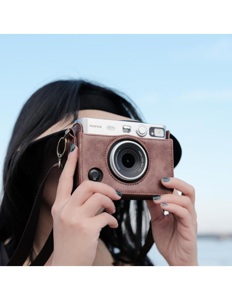 Funda Protectora Rieibi para Cámara Fujifilm Instax Mini EVO - Cuero PU Retro Funda Protectora Rieibi para Cámara Fujifilm Instax Mini EVO - Cuero PU Retro
