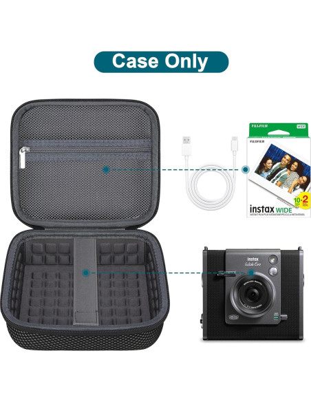 Funda Canboc para Cámara Fujifilm Instax Wide EVO - Negro Funda Canboc para Cámara Fujifilm Instax Wide EVO - Negro