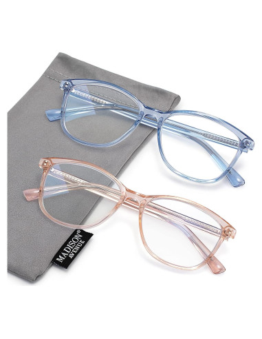 Gafas de Lectura Madison Avenue TR90 Vintage 2.5x Azul/Marrón