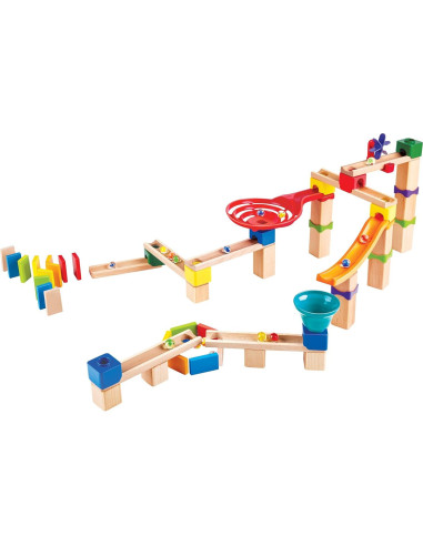 Pista de Carreras de Canicas Hape 81 Piezas Juguete Educativo