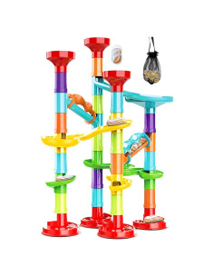 Carrera de Canicas PLMMOUT 50 Piezas con 30 Canicas de Vidrio