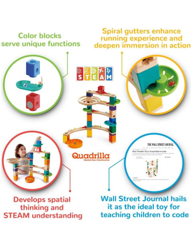 Hape Quadrilla Cliffhanger - Juego de Laberinto de Canicas
