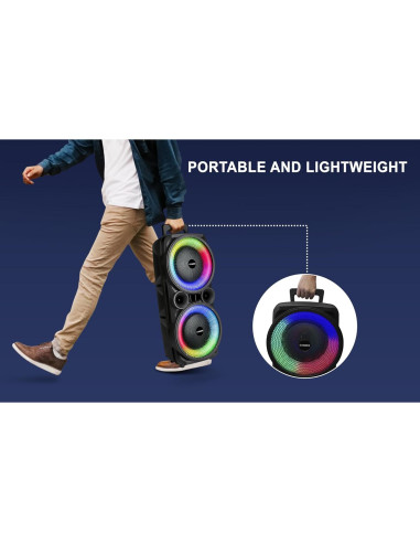 Altavoz PA Bluetooth Fisher FBX898KM 32W Karaoke Portátil