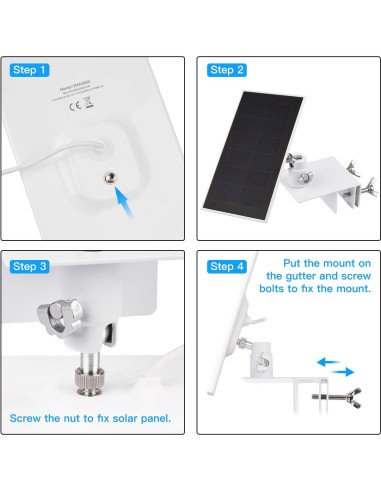 Soporte de Canalón para Panel Solar Arlo Essential Pro 5S