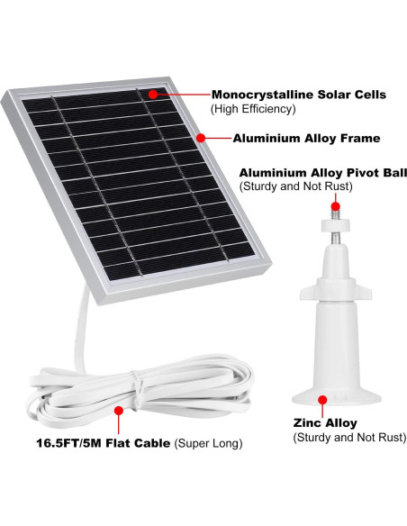 Cargador Solar UYODM para Arlo Essential Spotlight 3.5W IP66 Cargador Solar UYODM para Arlo Essential Spotlight 3.5W IP66