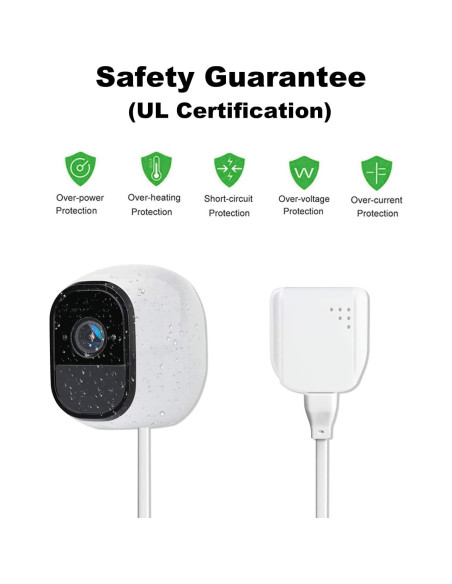 Cable de Carga JESSY 5 Metros para Arlo Pro y Pro 2 - Impermeable Cable de Carga JESSY 5 Metros para Arlo Pro y Pro 2 - Impermeable