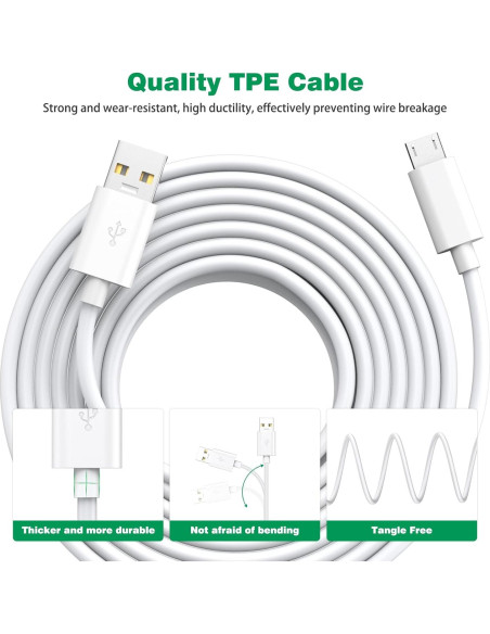 Cable de Extensión de Alimentación Micro USB 5M ASKUBSKU Cable de Extensión de Alimentación Micro USB 5M ASKUBSKU