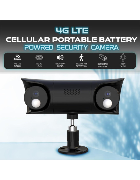 Cámara de Seguridad Celular 4G LTE FUVISION D11-4G, Visión Nocturna Cámara de Seguridad Celular 4G LTE FUVISION D11-4G, Visión Nocturna