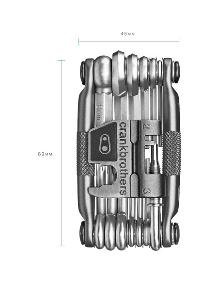 Herramienta Multi 19 Crankbrothers - Acero Niquelado 175g Herramienta Multi 19 Crankbrothers - Acero Niquelado 175g