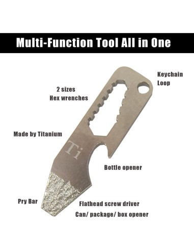 Herramienta Multifuncional EDC Titanio Kreomitxt 5.7cm