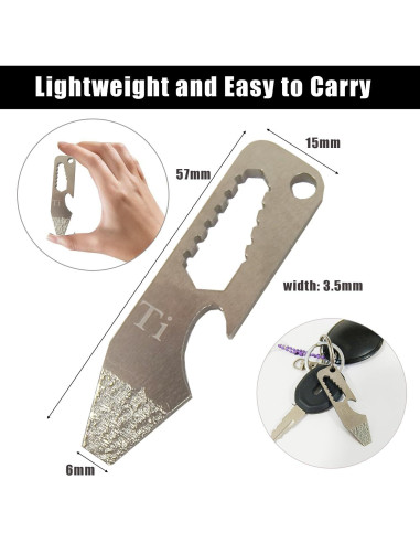 Herramienta Multifuncional EDC Titanio Kreomitxt 5.7cm