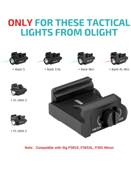 Luz Táctica OLIGHT PL-Mini 3 600 Lúmenes Montaje Riel P365 Luz Táctica OLIGHT PL-Mini 3 600 Lúmenes Montaje Riel P365