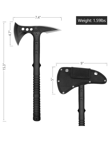 Hacha de Camping Hitdudu Táctica con Funda 11.94 cm Hacha de Camping Hitdudu Táctica con Funda 11.94 cm