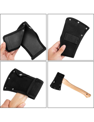 Funda de Hacha de Cuero HZ Yihai 15x11cm para Camping