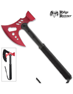 Hacha Táctica Ridge Runner 45.7 cm y Martillo Multi-Herramienta Rojo 2