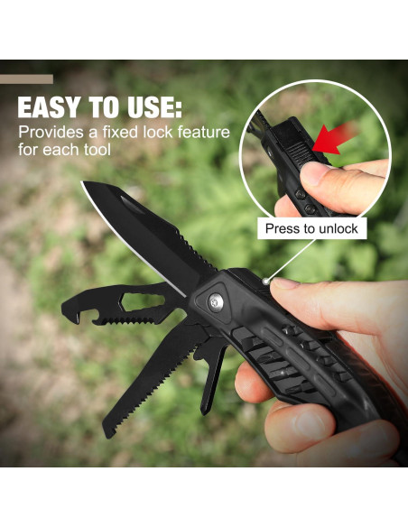 Martillo Hacha Multitool WEERLTEM 22 en 1 para Camping Martillo Hacha Multitool WEERLTEM 22 en 1 para Camping