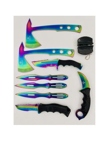 Conjunto Táctico Snake Eye 6 Piezas Cuchillos y Hacha