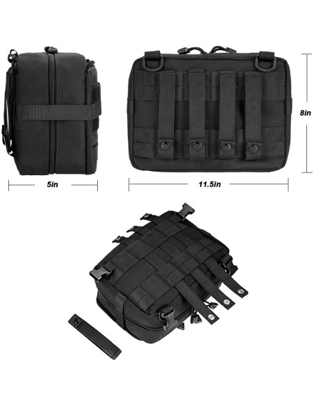 Bolsa Administrativa Molle Jueachy Grande Negra 29x20x12.7 cm Bolsa Administrativa Molle Jueachy Grande Negra 29x20x12.7 cm