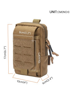 Bolsa Táctica EDC Molle EXCELENTE ELITE SPANKER Marrón Coyote 2