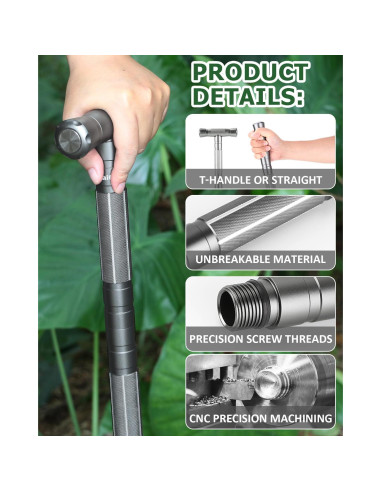 Bastón Táctico aiGear 133.9 cm Ajustable con Multiuso