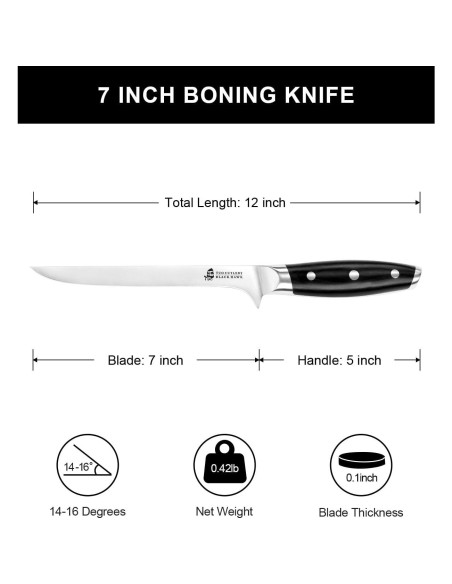 Cuchillo de Deshuesar TUO Black Hawk 17.8 cm Acero Alto Carbono Cuchillo de Deshuesar TUO Black Hawk 17.8 cm Acero Alto Carbono