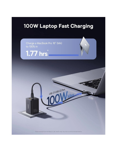 Estación de Carga Baseus Blade 140W + Cargador USB C 100W