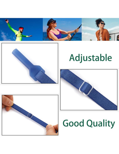 Correas Ajustables para Gafas OPUGIT, 4 Pcs, Sin Cola, Negro