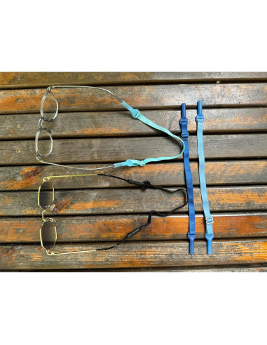 Correas Ajustables para Gafas OPUGIT, 4 Pcs, Sin Cola, Negro