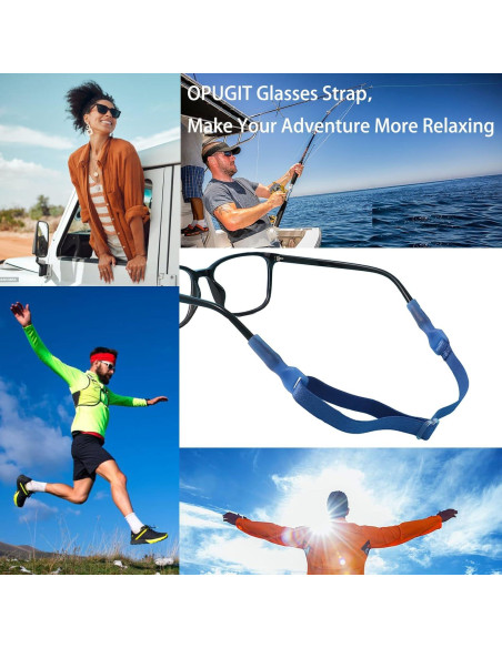 Correas Ajustables para Gafas OPUGIT, 4 Pcs, Sin Cola, Negro Correas Ajustables para Gafas OPUGIT, 4 Pcs, Sin Cola, Negro