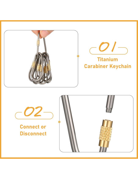 Clips de bloqueo en miniatura Skylety de titanio - 20 piezas Clips de bloqueo en miniatura Skylety de titanio - 20 piezas