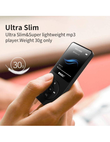 Reproductor MP3 RUIZU 16GB Bluetooth 5.3 Pantalla 1.8"