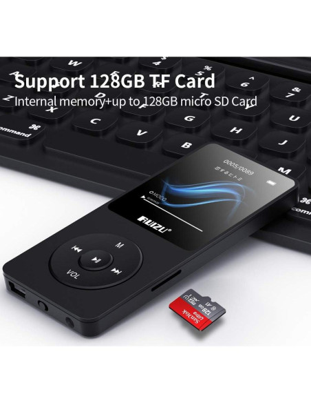 Reproductor MP3 RUIZU 16GB Bluetooth 5.3 Pantalla 1.8" Reproductor MP3 RUIZU 16GB Bluetooth 5.3 Pantalla 1.8"