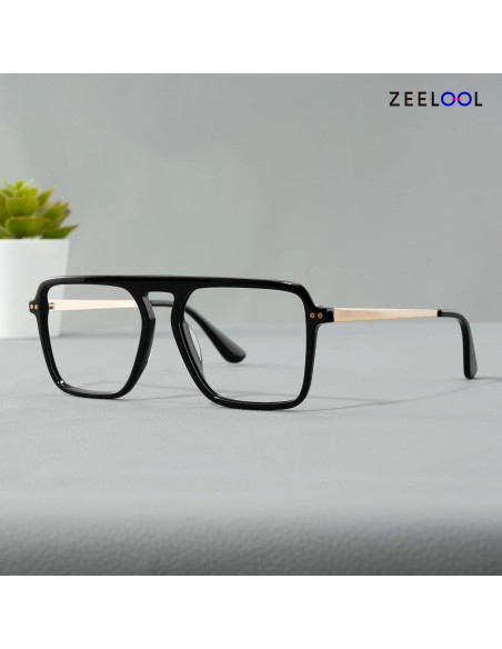 Montura de Gafas Aviador Zeelool con Lentes Antiluz Azul para Hombres Montura de Gafas Aviador Zeelool con Lentes Antiluz Azul para Hombres