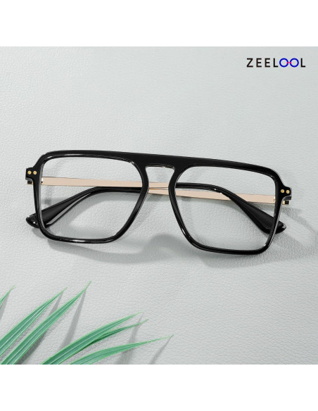 Montura de Gafas Aviador Zeelool con Lentes Antiluz Azul para Hombres Montura de Gafas Aviador Zeelool con Lentes Antiluz Azul para Hombres