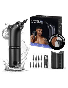 Limpiador de Oídos Eléctrico Recargable - Kit de Cera de Oído con 9 Puntas Reutilizables