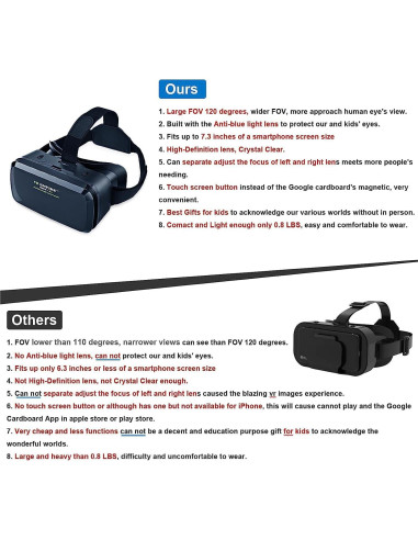 Auriculares VR Fortune BR95 para Smartphone 4.7" a 7.3"