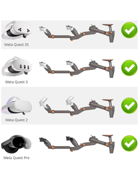 Soporte de arma VR ajustable FO SHAN Adaptstock para Meta Quest 3 Soporte de arma VR ajustable FO SHAN Adaptstock para Meta Quest 3