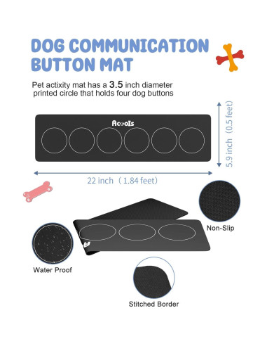Set de 6 Botones de Comunicación para Perros Acools