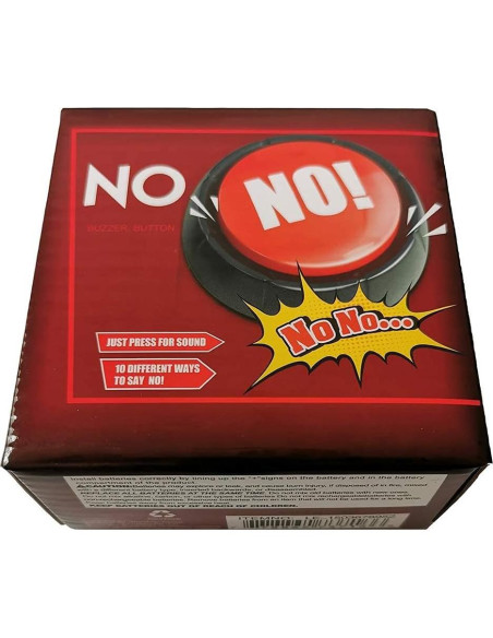 Botón de Sonido NO Joffreg - Regalo Divertido para Todas las Edades Botón de Sonido NO Joffreg - Regalo Divertido para Todas las Edades