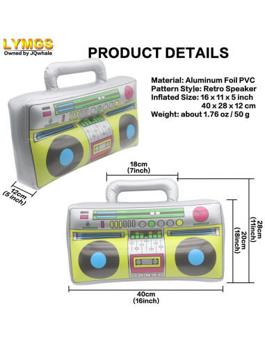 Globo Inflable Retro Radio 40cm LYMGS Decoración Fiesta