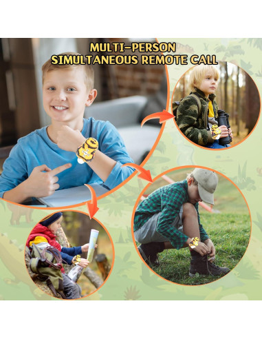 Walkie Talkies Dinosaurio FYGURSO Amarillo 1000m 2 Paquete