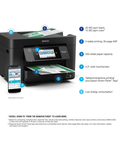 Impresora Inalámbrica Epson WorkForce Pro WF-4820 Todo-en-Uno