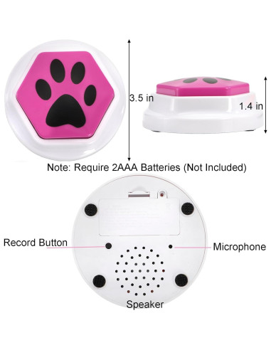 Conjunto de 6 Botones de Grabación Okllen para Perros