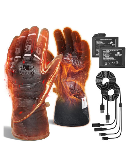 Guantes calefaccionados Grapelet 2024 USB impermeables M Guantes calefaccionados Grapelet 2024 USB impermeables M