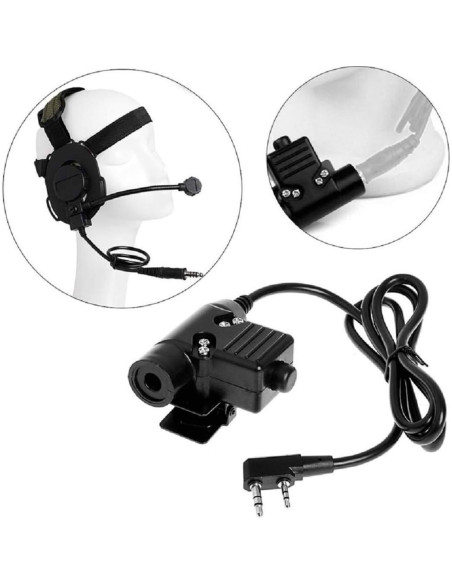 Adaptador Militar U94 PTT 2 Pines Kenwood Baofeng 7mm Adaptador Militar U94 PTT 2 Pines Kenwood Baofeng 7mm